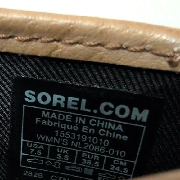 Sorel Women's Black and Tan Heeled Boots - Picture 9 of 10